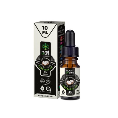 Plant Of Life CBD Oil Coconut MCT Oil 3% 10ml