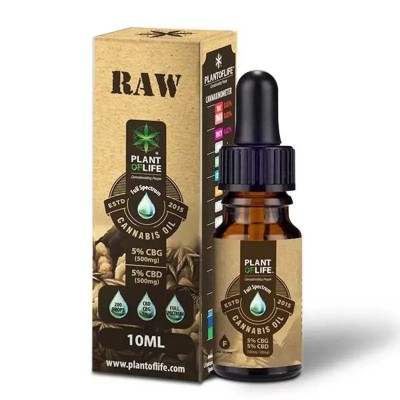 Plant Of Life Oil Raw 5%CBD-5%CBG 10ml