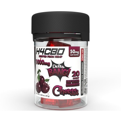 Deltabang H4CBD Gummies Cubes Cherry 1000mg