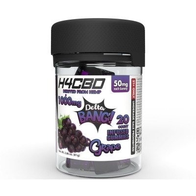 Deltabang H4CBD Gummies Cubes Grape 1000mg