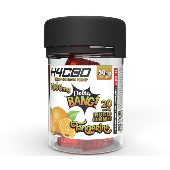 Deltabang H4CBD Gummies Cubes Tangerine 1000mg