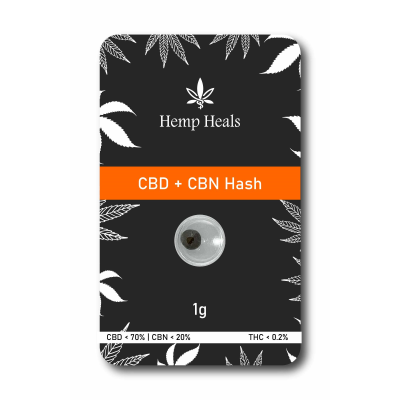 Hemp Heals CBD & CBN Hash 1gr