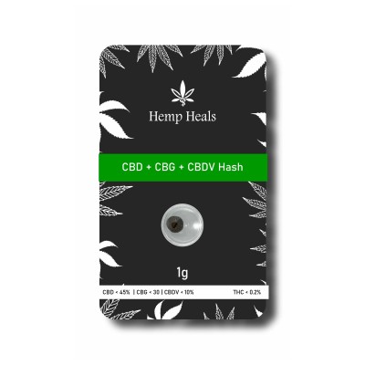 Hemp Heals CBD & CBG & CBDV Hash Concentrate 1gr