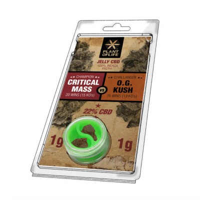 Plant Of Life CBD Jelly 22% Critical Mass vs OG Kush 1g
