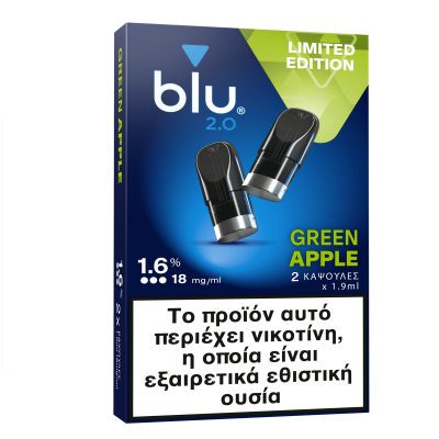blu 2.0 Pod Green Apple 18mg 1.9ml