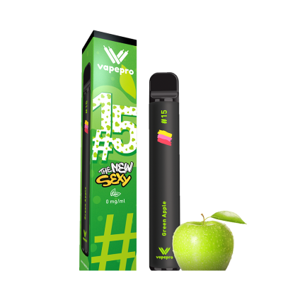 Vapepro #15 Green Apple 0mg 2ml