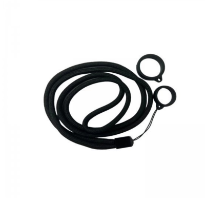 Κορδόνι Με Δαχτυλίδι Σιλικόνης Black