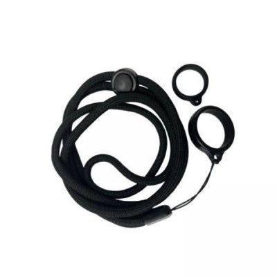 Ρυθμιζόμενο Κορδόνι Με Δαχτυλίδι Σιλικόνης Black