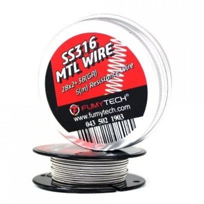 Fumytech SS316 MTL Wire 28x2+38ga 5m