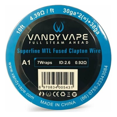 Vandy Vape Superfine MTL Fused Clapton Wire A1 30ga*2+38ga