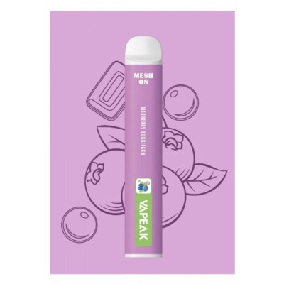 Vapeak Mesh 08 Blueberry Bubblegum 2500 Puff 0mg 2ml 