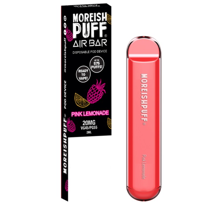 Moreish Puff Air Bar Pink Lemonade 2ml 20mg