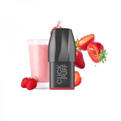 X-Bar Click & Puff 650 Pod Milkshake Strawberry 10mg 2ml