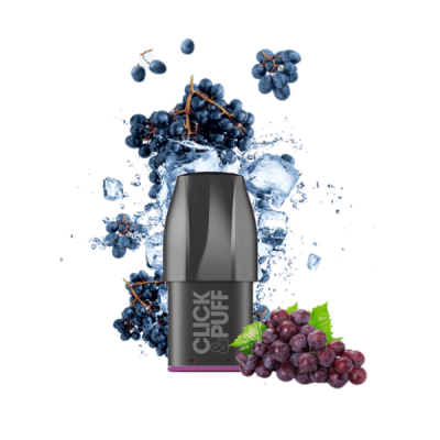 X-Bar Click & Puff 650 Pod Ice Grape 10mg 2ml