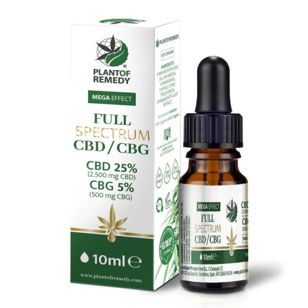 Plant Of Remedy Cannabis Sativa Full Spectrum Oil 25% CBD 5% CBG 10ml - Χονδρική