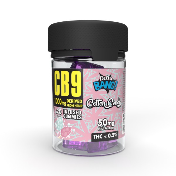 Deltabang CB9 Gummies Cubes Cotton Candy 1000mg - Χονδρική