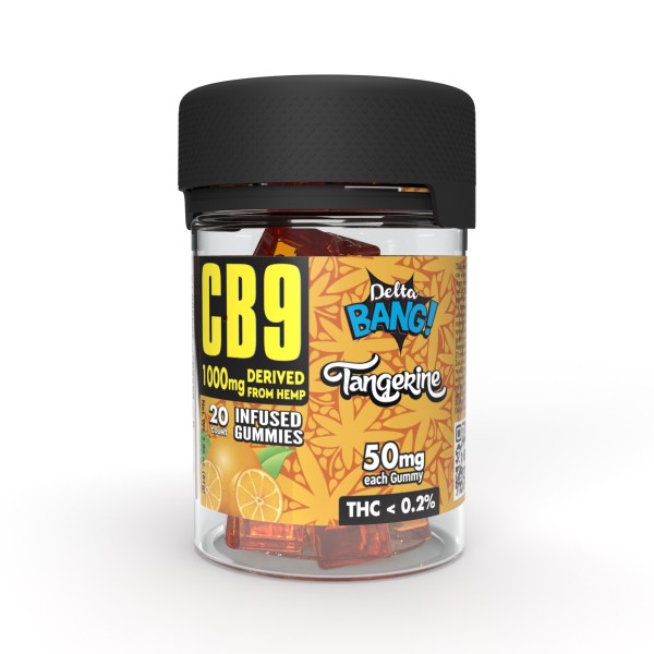 Deltabang CB9 Gummies Cubes Tangerine 1000mg - Χονδρική