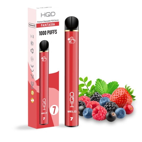 HQD MELO Fantasia-Mixed Fruits 1000 Puffs - Χονδρική