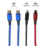 Cable USB 4 in 1 Type C/Micro USB/Lighting 125cm 2.8A - Χονδρική