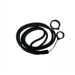 Κορδόνι Με Δαχτυλίδι Σιλικόνης Black