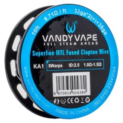 Vandy Vape Superfine MTL Fused Clapton Wire Kanthal 32ga*2+38ga