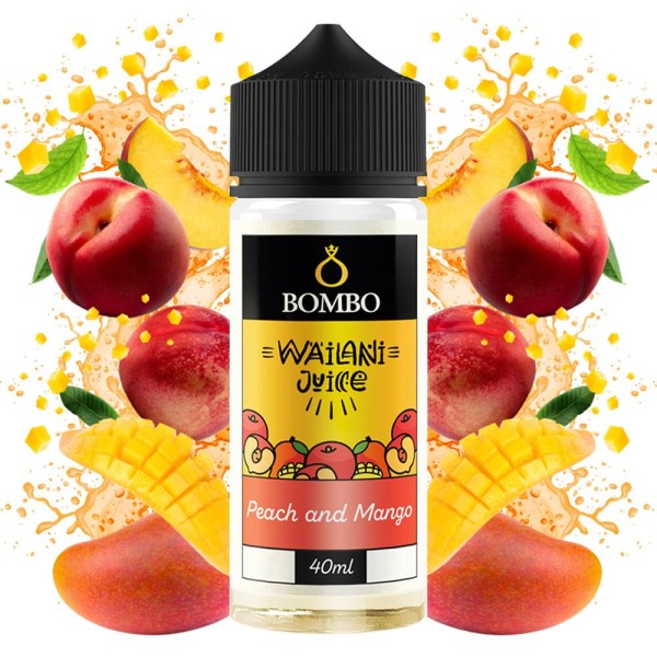 Bombo Wailani Juice Peach & Mango Flavor Shot 120ml - Χονδρική