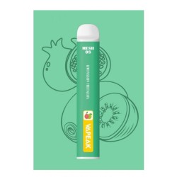 Vapeak Mesh 08 Kiwi Passion Gruit Guava 2500 Puff 0mg 2ml 